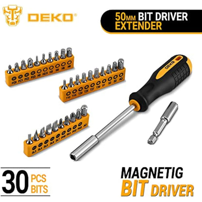 DEKO 100 Piece Home Repair Tool Set,General Household Hand Tool Kit with Plastic Tool Box Storage