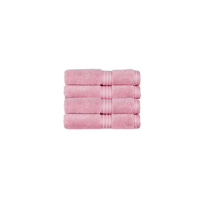 Christy Supreme Hygro 4 Face Cloths Set | Blush Pink | 100% Luxury Supima Cotton | Ultra Soft | Super Absorbent | 650GSM | 4 Wash Cloth Flannels