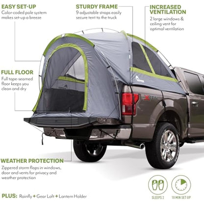 Napier Backroadz Truck Bed Tent - Waterproof, Comfortable 2 Person Camping Tent for Full Size Regular and Long Beds - Compact, Durable, and Sturdy