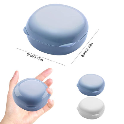EQLEF Travel Soap Box 2 pcs,Portable Square Travel Soap Dish with Lid Leak proof Soap Travel Case Soap Storage Case for Travel Hiking Bathroom Gym