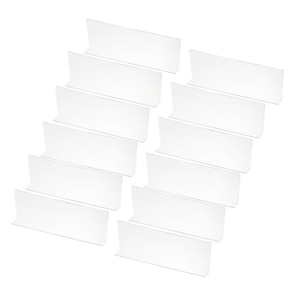 PATIKIL 12 Pack Shelf Dividers for Closet Organization, 350 x 40 x 120mm Acrylic Closets Separator Kitchen Cabinet Shelves Under Bed Blocker for