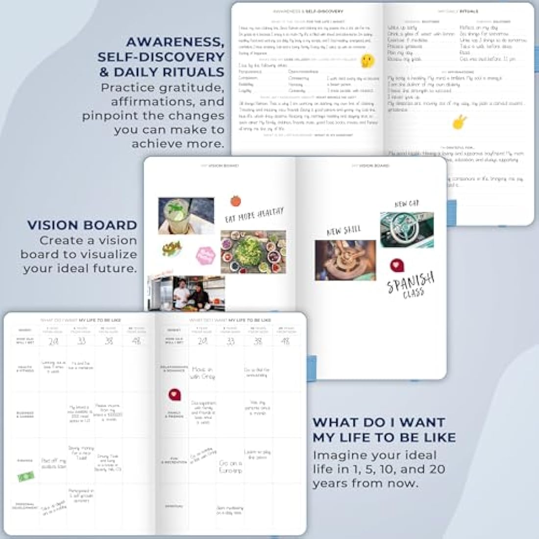Clever Fox Planner Schedule – Undated Weekly & Monthly Life Planner with Time Slots, Appointment Book & Daily Organizer, A5 (Periwinkle)