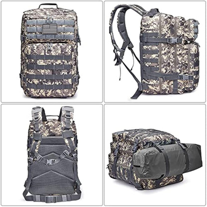 G4Free 40L Molle Backpack Large Pack Molle Shoulder Bag Rucksacks Daypack for Outdoor Hiking Camping Trekking Hunting