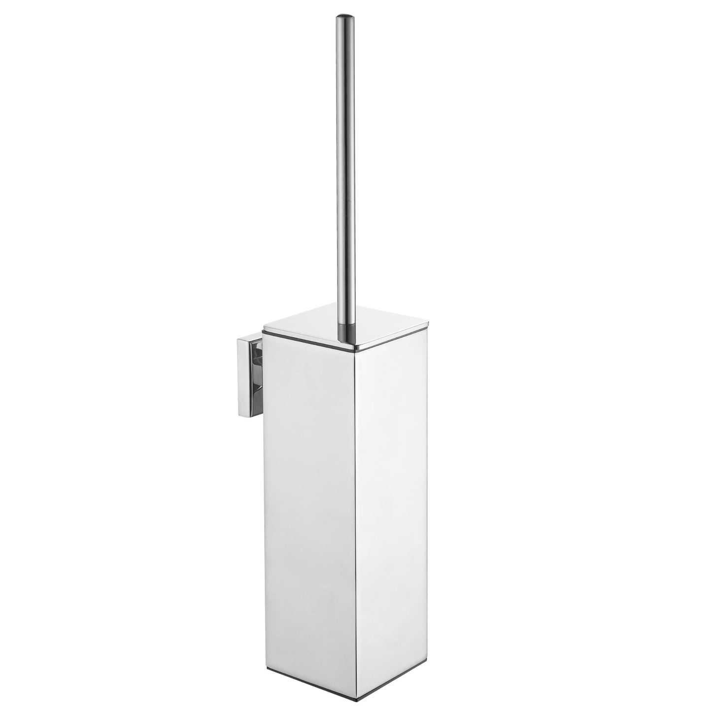 BVL Toilet Brush Wall Mounted Chrome-Plated Stainless Steel 304 Toilet Brush Wall Mounted Toilet Brush Wall Square for Bathroom