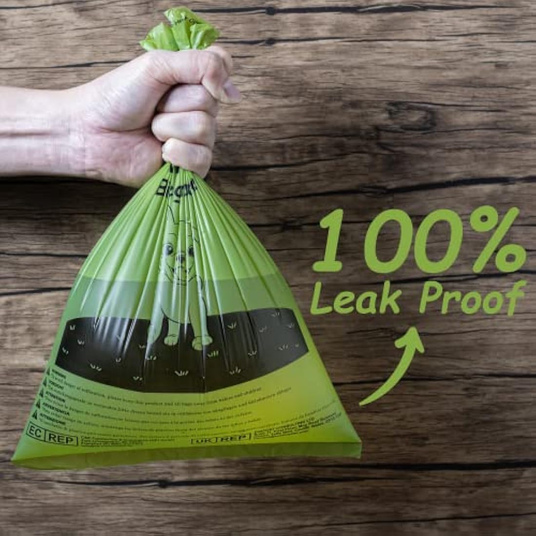 GREENER WALKER Poo Bags for Dog Waste, 540 Extra Thick Strong 100% Leak Proof Biodegradable Dog Poo Bags (Green)