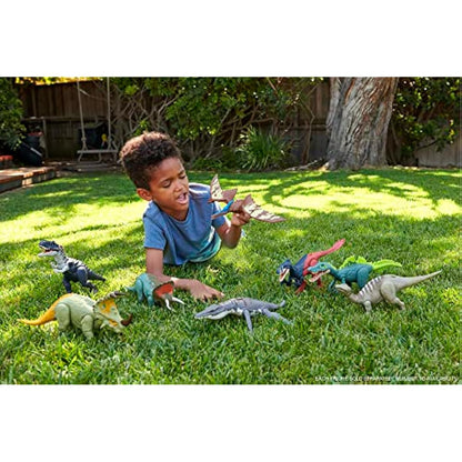 Jurassic World Dominion Roar Strikers Sinoceratops Dinosaur Action Figure, Roaring Sound and Head Ram Attack, Physical and Digital Play, 4 Years and Up