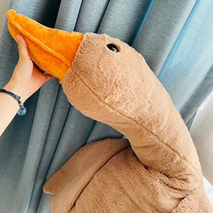 Tanha Goose Plush Stuffed Animals (Brown, 190cm/75inch)
