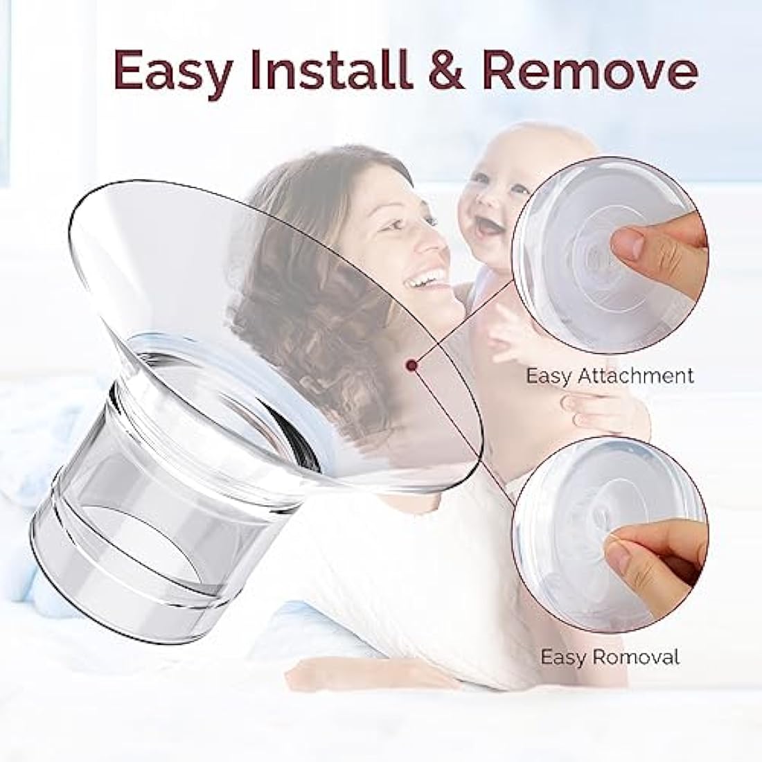 semai Flange Inserts 17mm Breast Pump Parts Compatible with Medela/Momcozy S12 Pro/S9 Pro/S12/S9/Spectra/Elvie 24mm Breast Pump Shields/Flanges, Reduce 24mm Nipple Tunnel Down to Correct Size, 4PCS