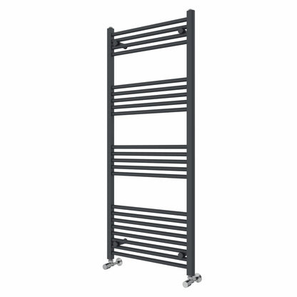 NRG Anthracite Heated Towel Rail Straight Designer Radiator, 1400×600mm