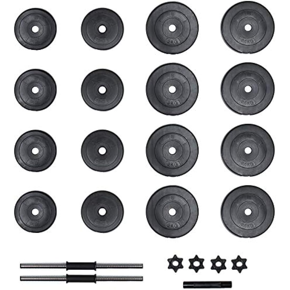 RIP X 30kg Adjustable Dumbbell Barbell Weight Set in Chrome with Bar Joiner Included