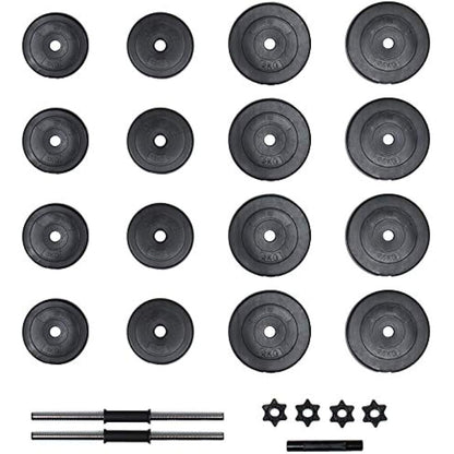 RIP X 30kg Adjustable Dumbbell Barbell Weight Set in Chrome with Bar Joiner Included