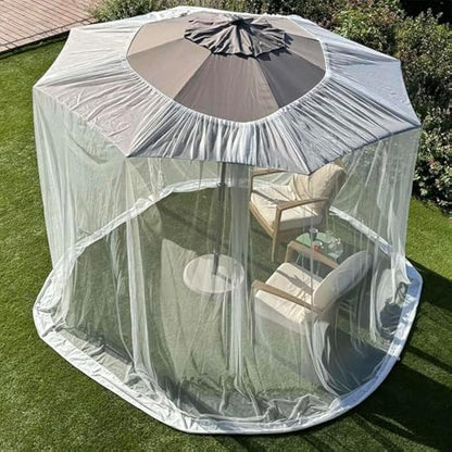 Mosquito Net for Umbrella 9.2 FT | Large Sizes & Fabric Designed for Outdoors | Insect House Screen Netting for Patio, Porch & Garden Terrace | Outside Canopy Bug & Fly Protection Enclosure