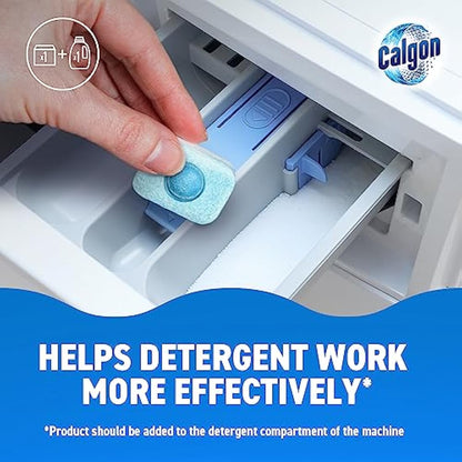 Calgon 4-in-1 Washing Machine Cleaner and Water Softener Tablets, Removes Limescale & Odours, Deep Clean, Units: 45 Tablets, Size: L Pack (Packaging May Vary)