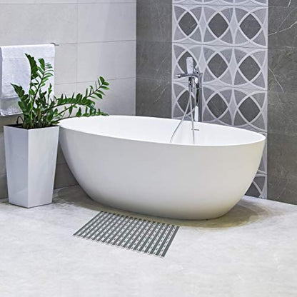 Tatkraft Bond Non-Slip Bath Mat, 62x40cm (24.4x15.7in), Fast Drying, Inside Shower/Bathtub Mat, Bathroom Floor Antislip Mat, PP frame and PVC anti-slip surface, 126 Strong Suctions Cups, Anti Mould