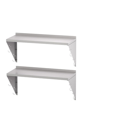 TAIMIKO Stainless Steel Wall Shelf 60x30cm, 2PCS