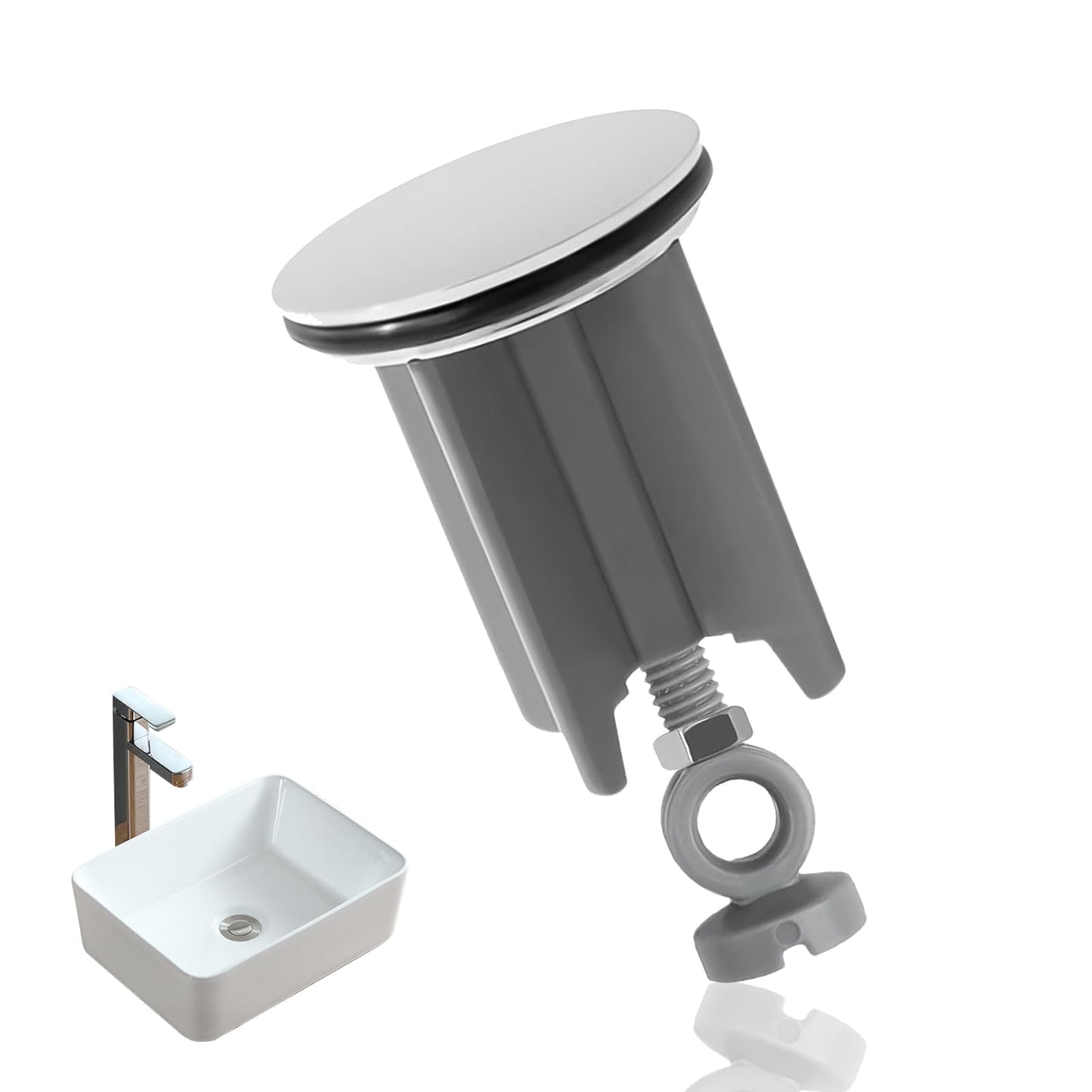 40mm Pop Up Sink Plug, Pop Up Basin Plug Replacement, Bathroom Basin Sink Plug, Replacement Drain Pop-Up Plug
