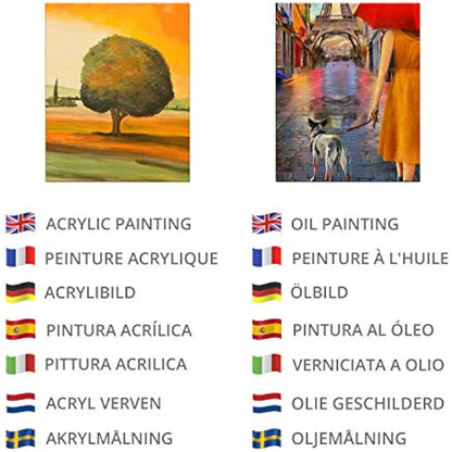 Kurtzy Canvas 24 Pack - 20 x 25cm (8 x 10 inches) - Pre Stretched Cotton Canvas Boards - Oil & Acrylic Painting, Sketching, Drawing