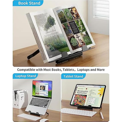 Laptop Desk, SAIJI 60 * 40cm Bed Table, Lapdesk, Height Angle adjustable, with Book Stand, Drawer, Tablet Slot, Breakfast Bed Tray for Sofa, Bed
