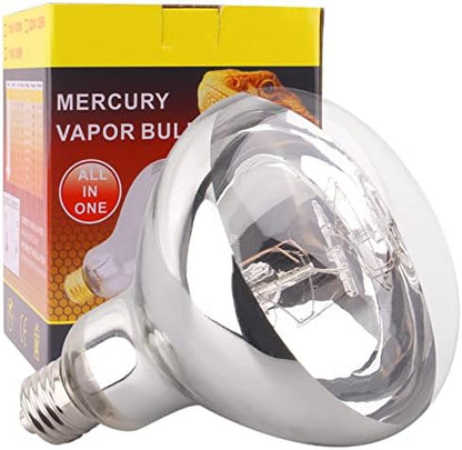 DERNORD Mercury Vapour Bulb Tortoise - 100W UVA UVB Heat Lamp Bulb for Turtle Snakes Bearded Dragon Vivarium Hedgehog Solar Spotlight Basking Bulbs E27 Screw