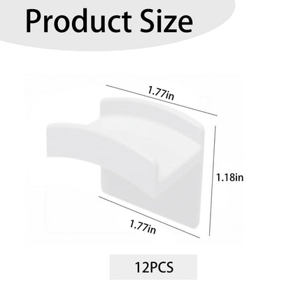 SGETHCH 12 Pack Adhesive Hat Hooks,No Drill Cap Holders for Wall and Door
