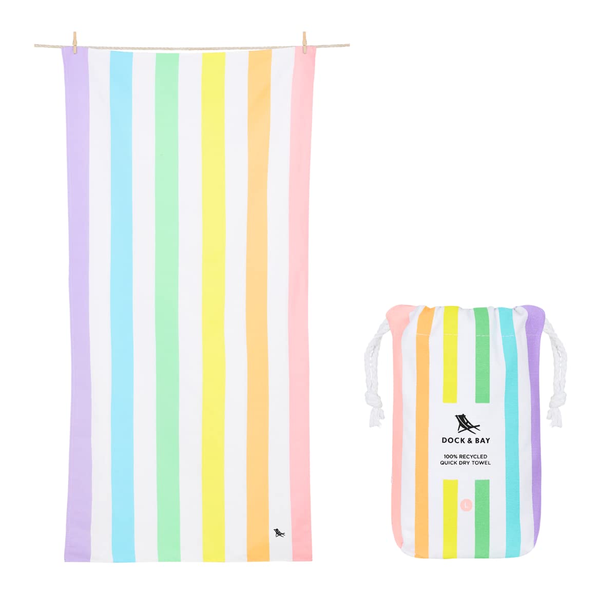 Dock & Bay Quick Dry Beach Towel - Summer - Unicorn Waves, Extra Large