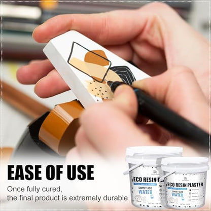 Eco Resin Casting Powder - 2800g / 100oz Fast Cured Plaster Casting Powder for Beginners - 20~30 Minutes Demold, Easy Mixing Water Activated