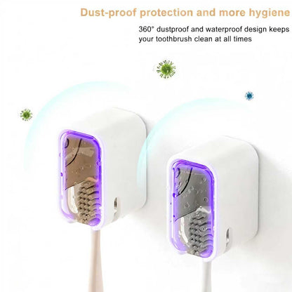 4Packs Toothbrush Holder Wall Mounted Toothbrush Holders Wall Mounted with Cover Toothbrush Heads Bathroom Toothbrush Holder Set Organizer for