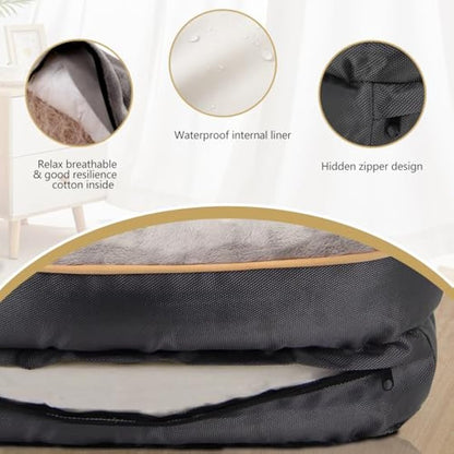 JOYELF Memory Foam Dog Bed Small Orthopedic Dog Bed & Sofa with Removable Washable Cover and Squeaker Toys as Gift