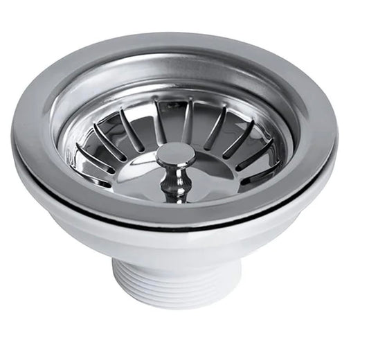 114mm Stainless Steel Kitchen Sink Basket Strainer Plug Waste Kitchen Sink Accessories Thickened Design, High Temperature Resistance, 1?" Fit for Sink