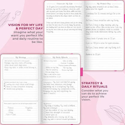 GoGirl Planner and Organizer for Women – Pocket Weekly Planner, Goals Journal & Agenda for Time Management & Productivity. Undated (Hot Pink)