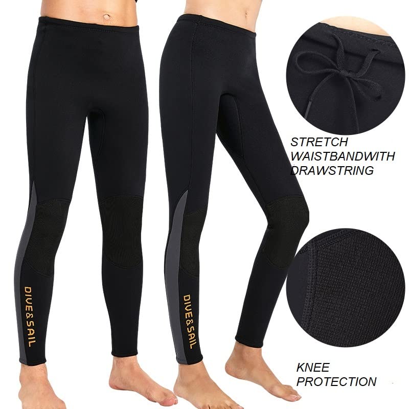 EUPTE 3mm Diving Wetsuit Pants Swimming Pants Leggings for Women Men (S, Men)