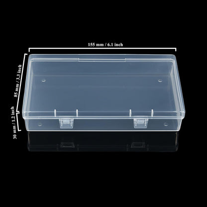 LJY 12 Pack Plastic Storage Boxes with Lids 15.5 x 8.5 x 3 cm, Clear