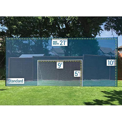 Open Goaaal Football Goal & Backstop Net with Rebounder | Backyard Barrier Net to Stop Balls Going Over the Fence