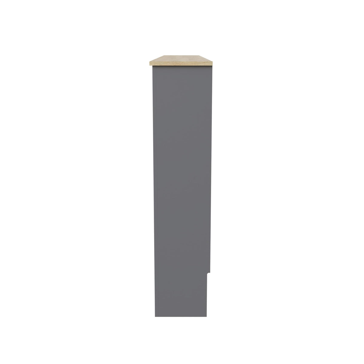 GFW Longslow Large Radiator Cover with Vertical Slatted Design, Top Display Shelf, Durable Finish and Modern Radiator Cabinet, Grey
