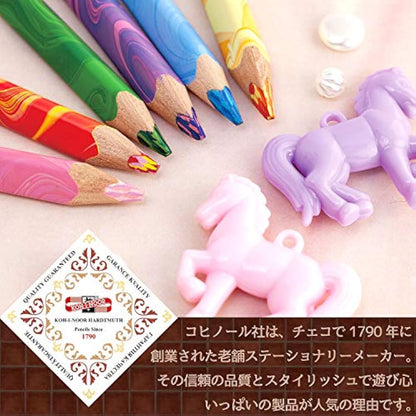Koh-I-Noor Magic Jumbo Triangular Coloured Pencil, Pack of 24, Multicolor