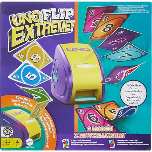 UNO Flip Extreme Card Game for Kids, Adults & Family - Combines UNO Flip & Extreme in One Game! - JCH61