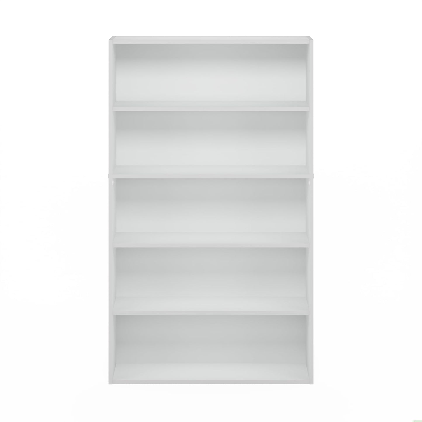 Furinno PASIR Book Shelf, 5-Tier Bookshelf, Bookcase with Open Shelf, 9.4 x 31.5 x 52.7, for Living Room, Bedroom, Home Office, White