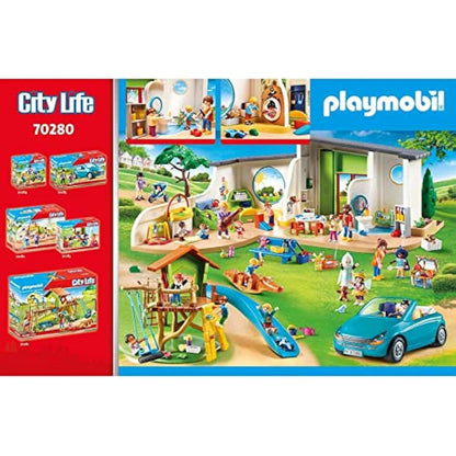 Playmobil 70280 City Life Pre-School Rainbow Day Care, educational toy, fun imaginative role play, playset suitable for children ages 4+