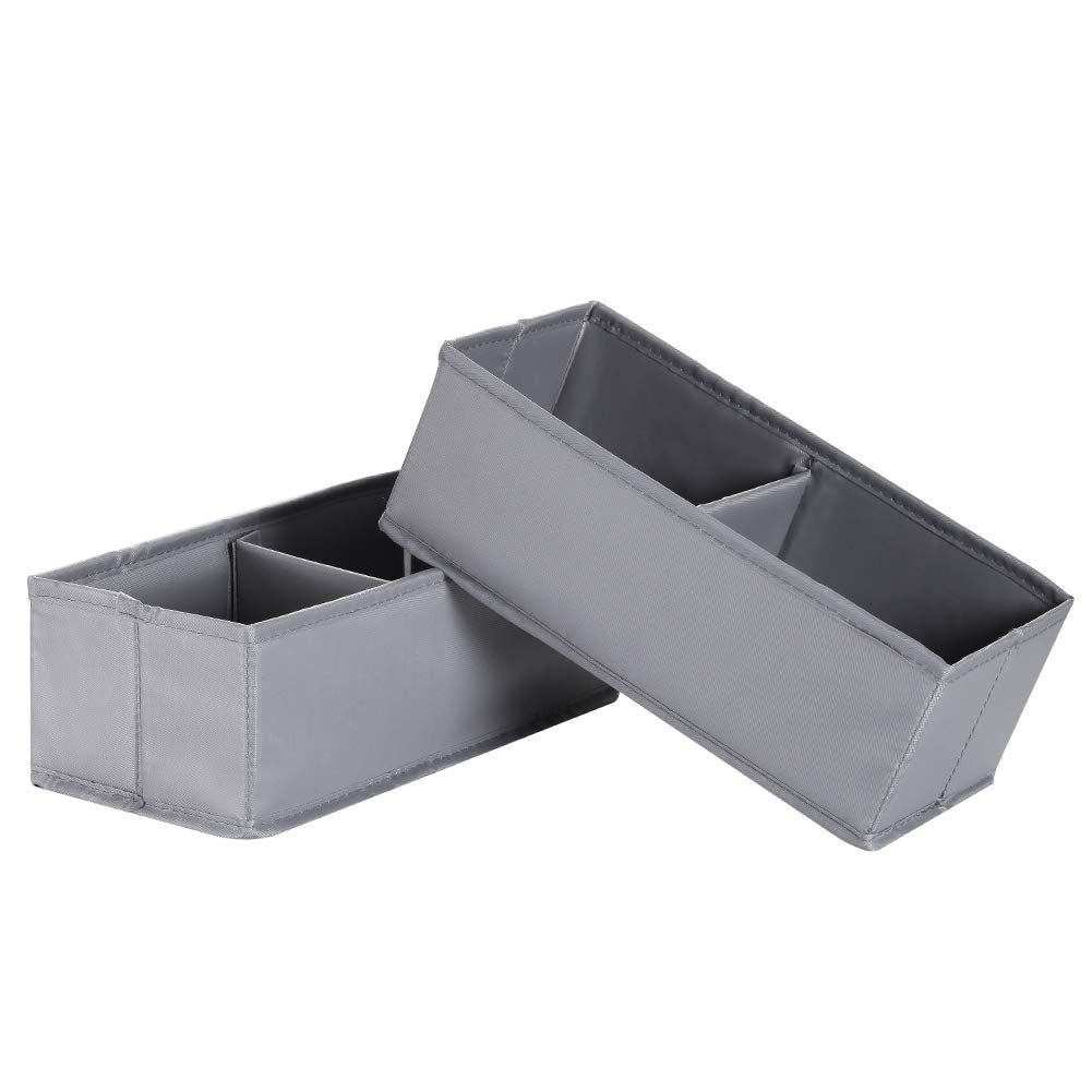 IHOMAGIC Closet Storage Boxes Foldable 2 Pack Small 210D Fabric Foldable Storage Cubes Bin For Adult Baskets Organizer Box Containers Included