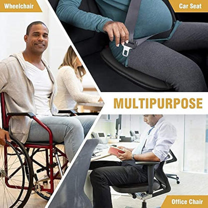 Tsumbay Seat Cushion, Car Seat Cushion Memory Foam Cushion Soft Driver Seat Pad, Non Slip Car Seat Protector Comfort Universal for Home Car Office Chair Use - 1Pack