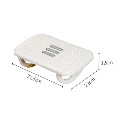 Folpus Ergonomic Foot Rest Under Desk at Work, Rocking Foot Stool Footrest, Footstool with Foot Massage,Promote Leg Circulation, White