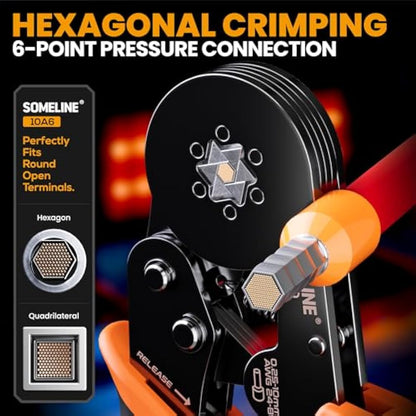 SOMELINE Hexagonal Crimp Tool Kit, 28 Types Ferrules, 0.25-10mm² Hexagonal Ferrule Pliers, Crimping Pliers, Ferrule Crimping Tool, Wire Crimping Tool