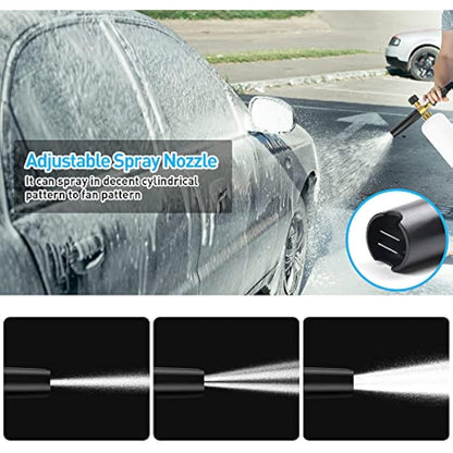 Stone Banks Snow Foam Lance for Karcher K Series K2 K3 K4 K5 K6 K7 Pressure Washer, 1L Adjustable Foam Cannon Gun High Pressure Soap Dispenser Bottle Spray Nozzle for Car Washing Vehicle Cleaning