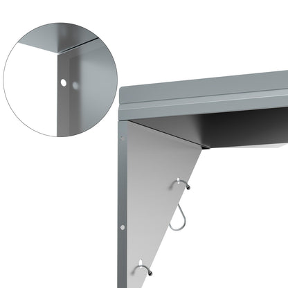 Stainless Steel Shelf Commercial Kitchen Wall Shelves (80x30cm, 2PCS)