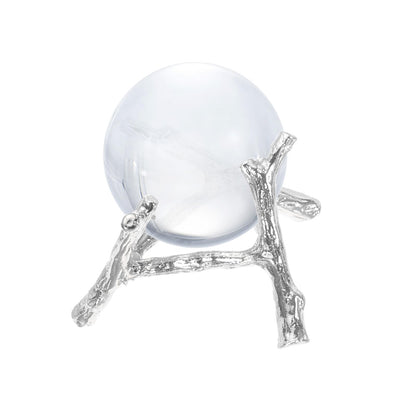 sourcing map Alloy Crystal Ball Display Holder Egg Sphere Stand Decoration Stand White K Modern Simplicity for Home