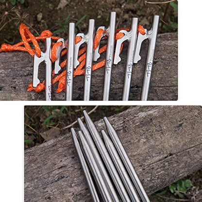TITO High Strength Titanium alloy tent stakes Tent pegs nail pegs for canopy camping tent DIA 8mm and Length 240mm only 56G