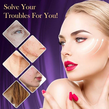 High Frequency Wand - TUMAKOU 6 IN1 Portable Argon High Frequency Facial Skin Tightening Machine - Purple Light Therapy Electrode Face Device for Acne,Wrinkle,Hair - with Different 6 Glass Tubes