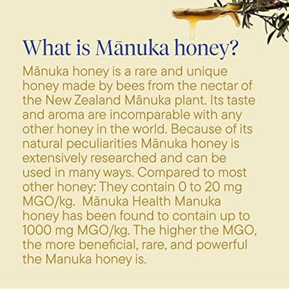 Manuka Health MGO 250+ Manuka Honey 250 g, 100 Percent Pure New Zealand Manuka Honey with Methylglyoxal