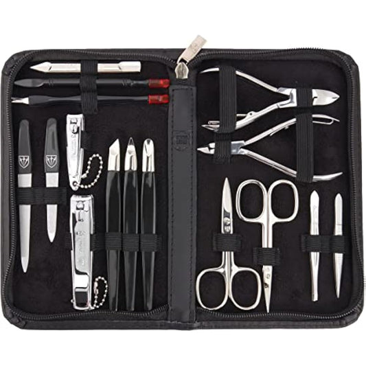 3 Swords Germany - brand quality 16 piece manicure pedicure grooming kit set for professional finger & toe nail care Made by 3 Swords