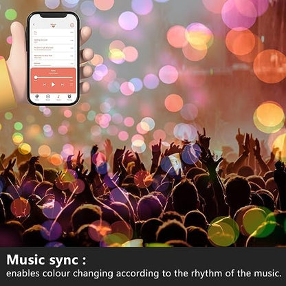 Mobri LED Floodlight Outdoor with Alexa, Smart Flood Lights Colour Changing APP Control, 50W 5000LM Bluetooth, Warm White+1600 Million RGB Colours, No WiFi No Hub, IP66 UK 3-Plug, 2 Pack